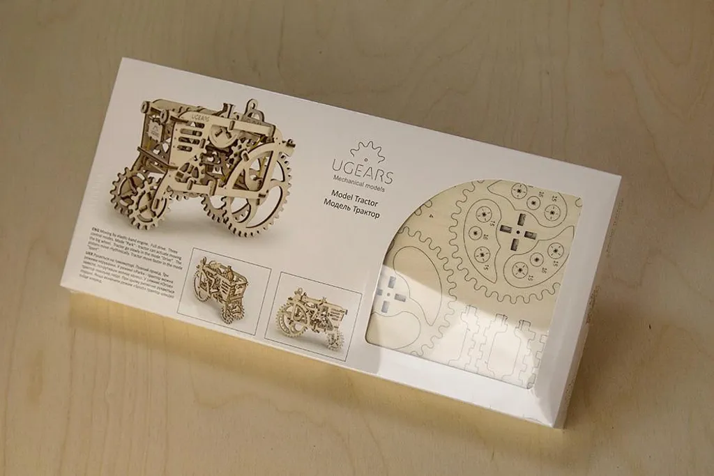 Ugears Tracteur en Bois - Puzzle 3D Mécanique Maquette de Collection