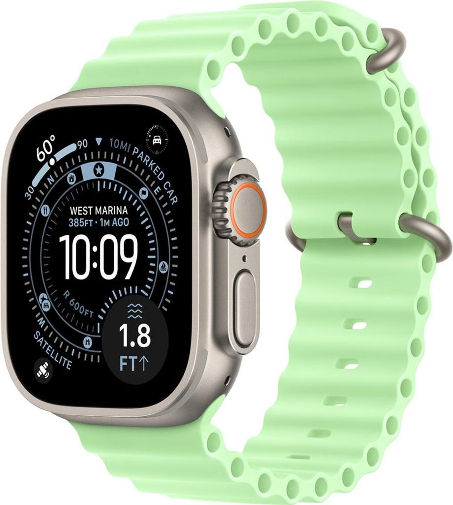 49mm Neon Green Ocean Band - Black Titanium Finish Produktbild 