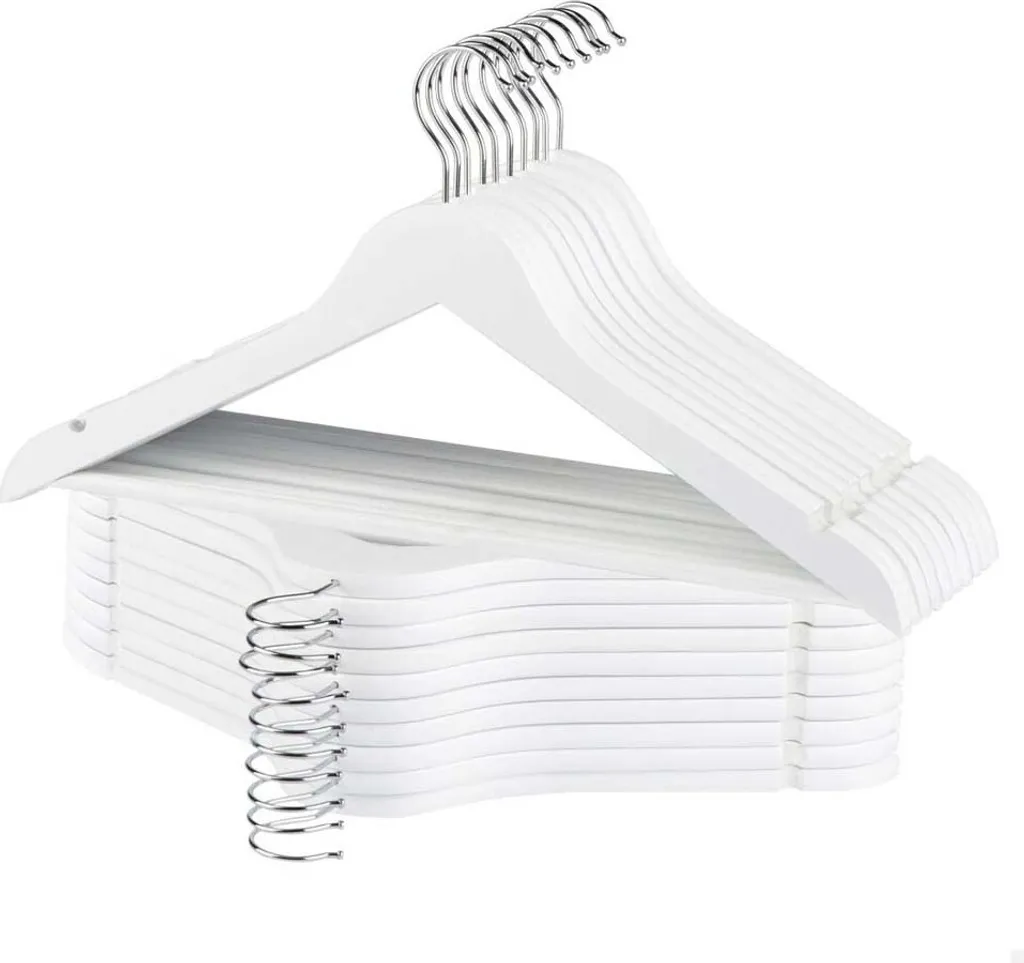 Cintre en bois anti-glisse lot de 20 Max Home pour ranger vos habits