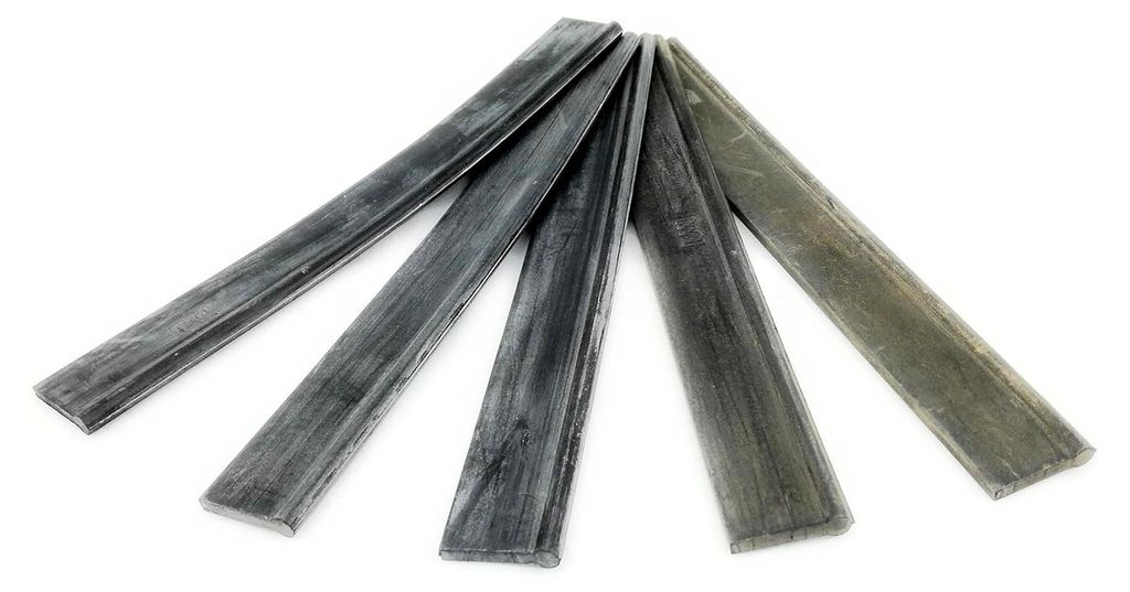 Ersatz Wischergummi hart 15 cm (11010) (5 Stück) für Fensterabzieher Gummi Gummilippe-n passend auch für Unger Glasreinigung Profi Fensterreinig...