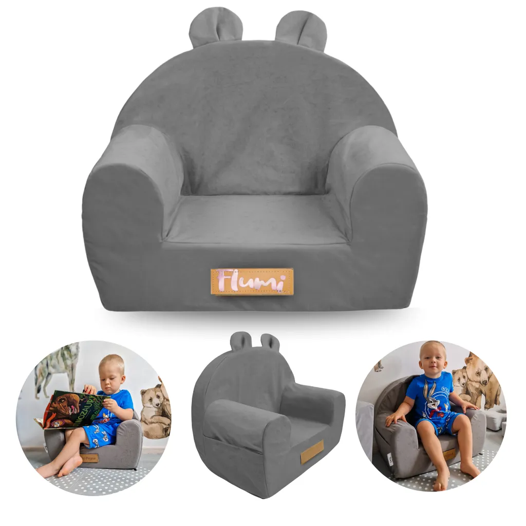 Fauteuil Enfant Déhoussable Flumi - Mousse Haute Densité 56x42 cm Pro
