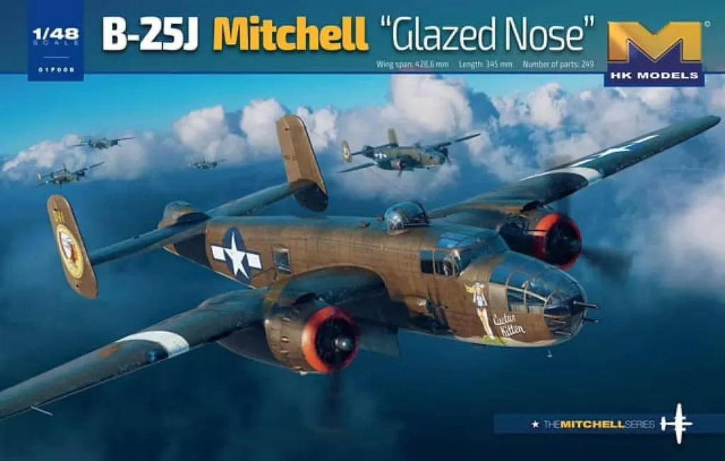 Maquette B-25J Mitchell à nez vitré échelle 1/48 pour collectionneur