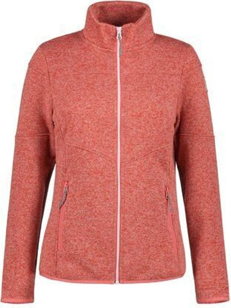 Icepeak Strickfleecejacke für Damen Anahola ohne Kapuze, Farbe:Rot, Größe:M