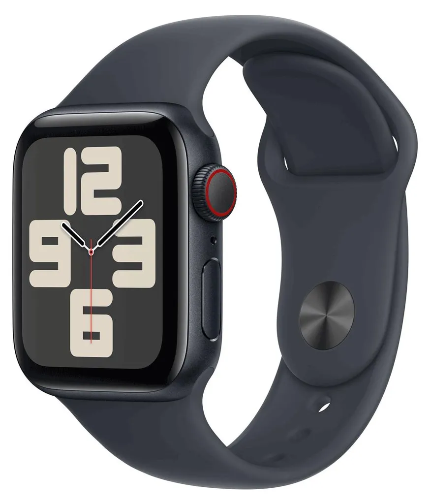 Apple Watch SE 40mm Minuit avec Connectivité Cellulaire et Sport Band