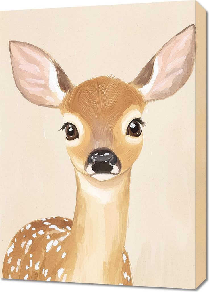Bild 50x70cm Muster für Kinder, Mädchen und Jungen - Bambi