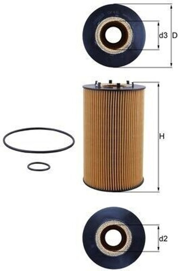 Ölfilter MAHLE OX 435D Filtereinsatz für MAN TGX I