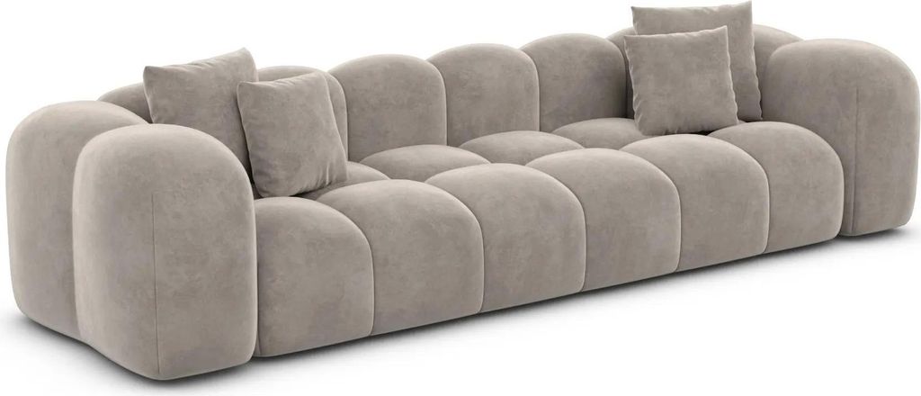 Samtstoff 4-Sitzer Couch Valora Sand