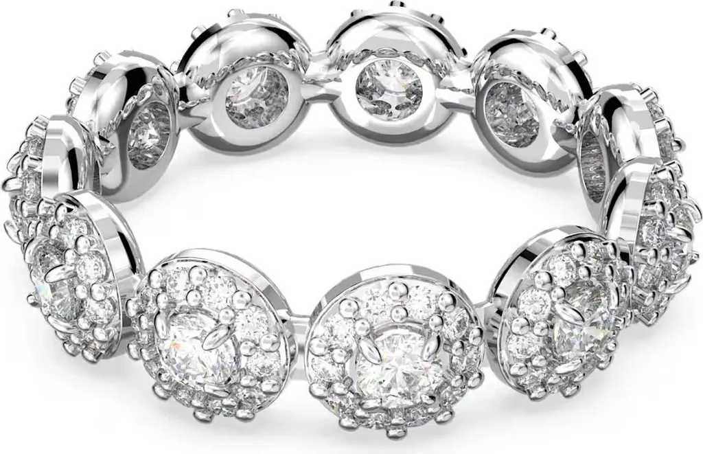 Bague Swarovski Constella : Éclat durable et métal rhodié - Taille 55