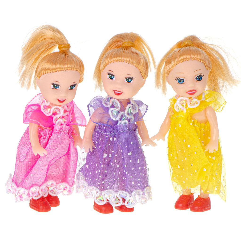Bábiky pre domček pre bábiky sada 3ks 10cm Obrázok produktu 