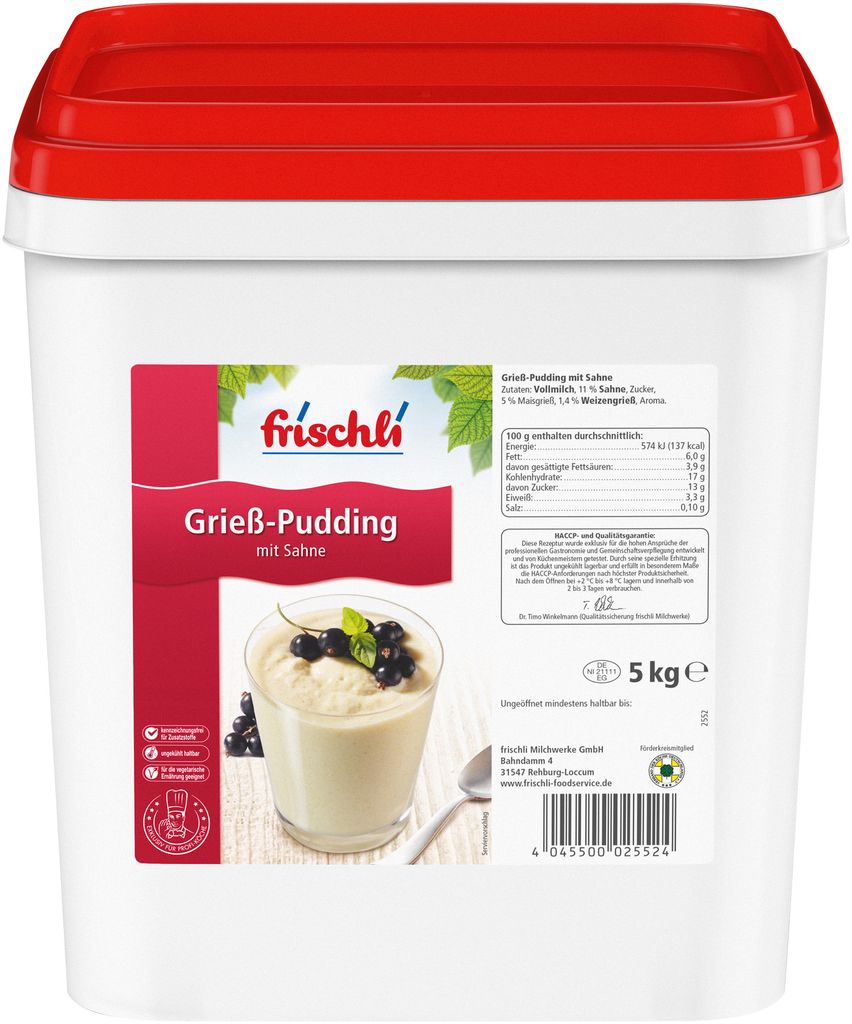 Frischli krémový puding krupica chutí ako domáci 5000g Obrázok produktu 