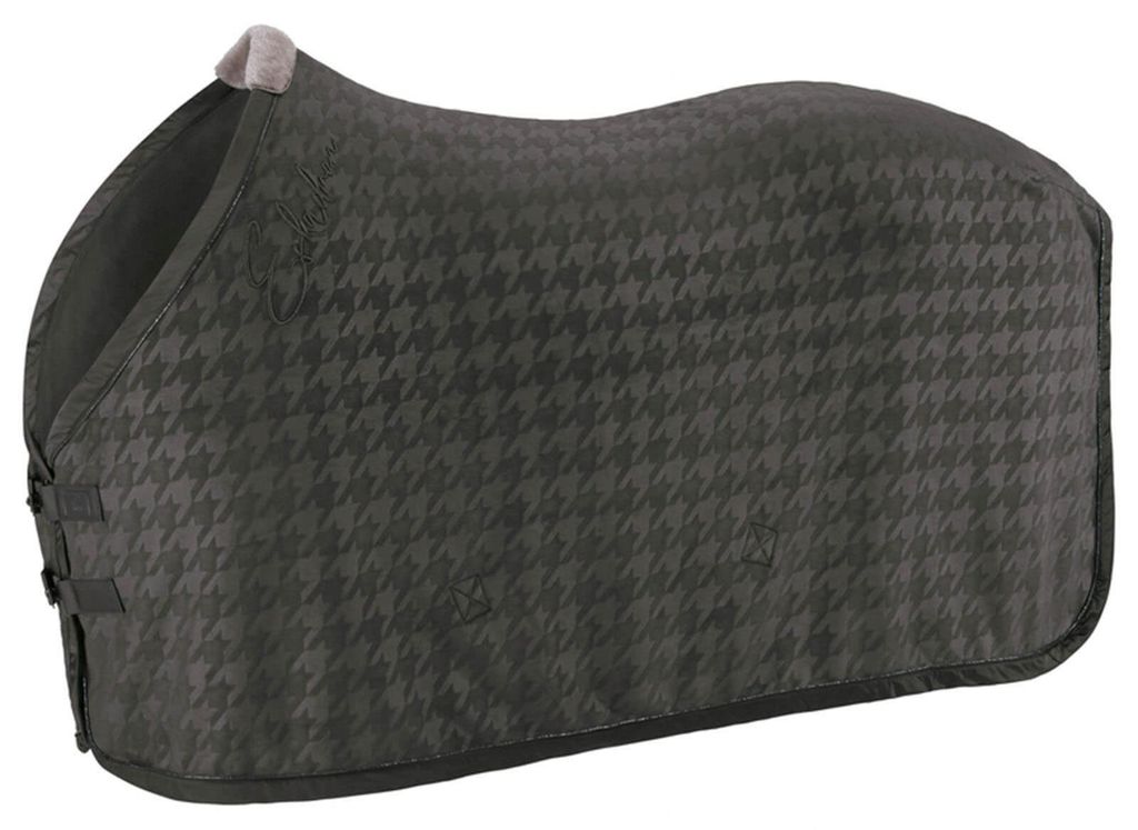 Eskadron ESSENCE Abschwitzdecke " FLEECE STAMP " in Hahnentritt-Optik Größe - XXL Farbe - darkolive