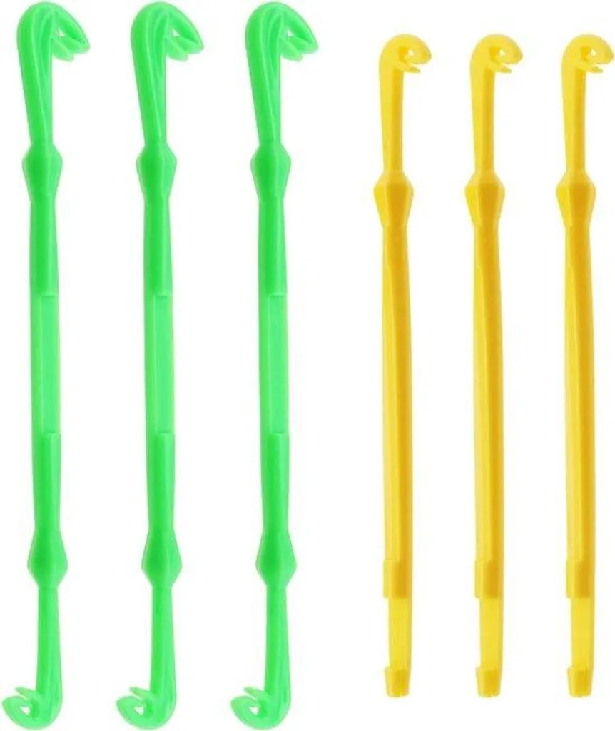 Lot de 6 accessoires de montage de pêche en plastique avec aiguilles