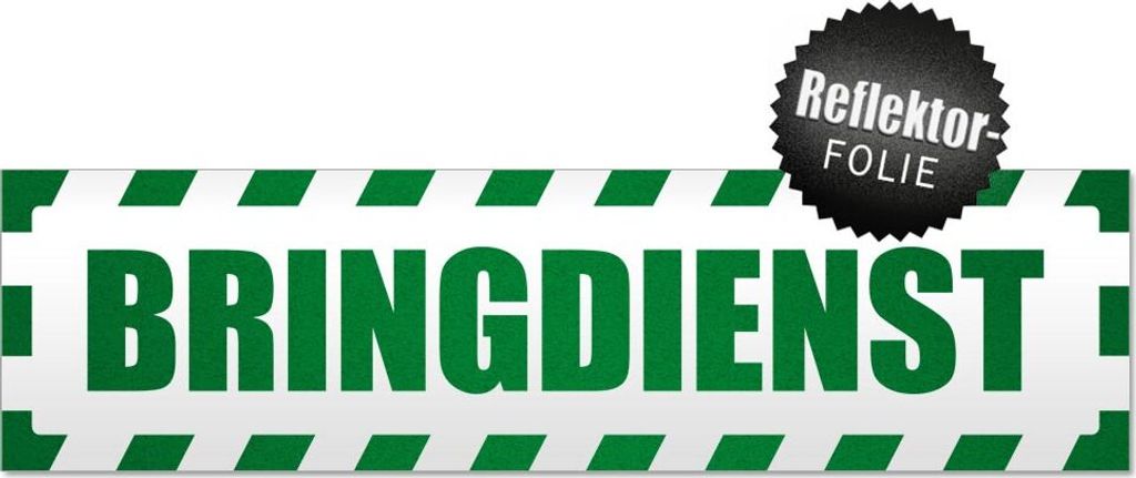 Bringdienst gestreift Magnetschild Schild magnetisch