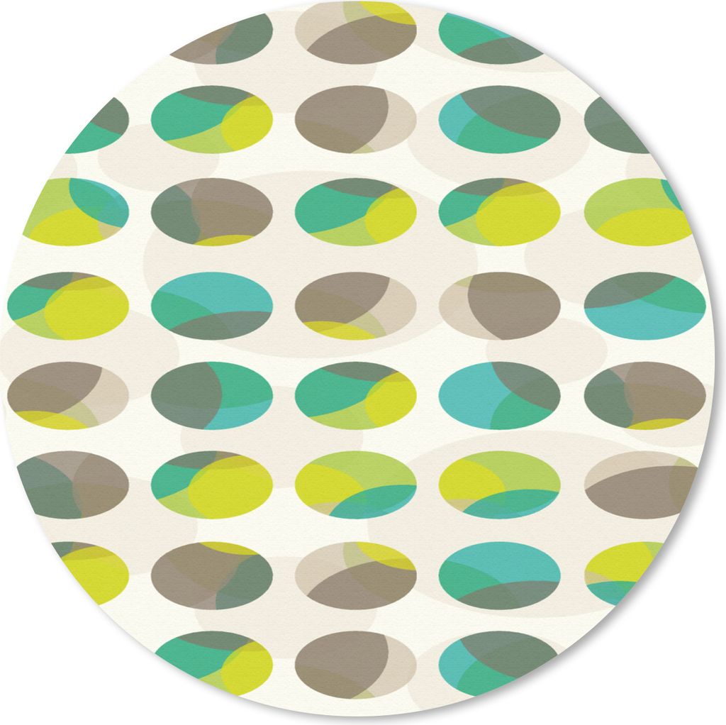 MuchoWow Mauspad Mousepad Kreis - Grün - Muster 20x20 cm - Mousepads - Maus Mat - Pad - Mausunterlage - Schreibtischmatte