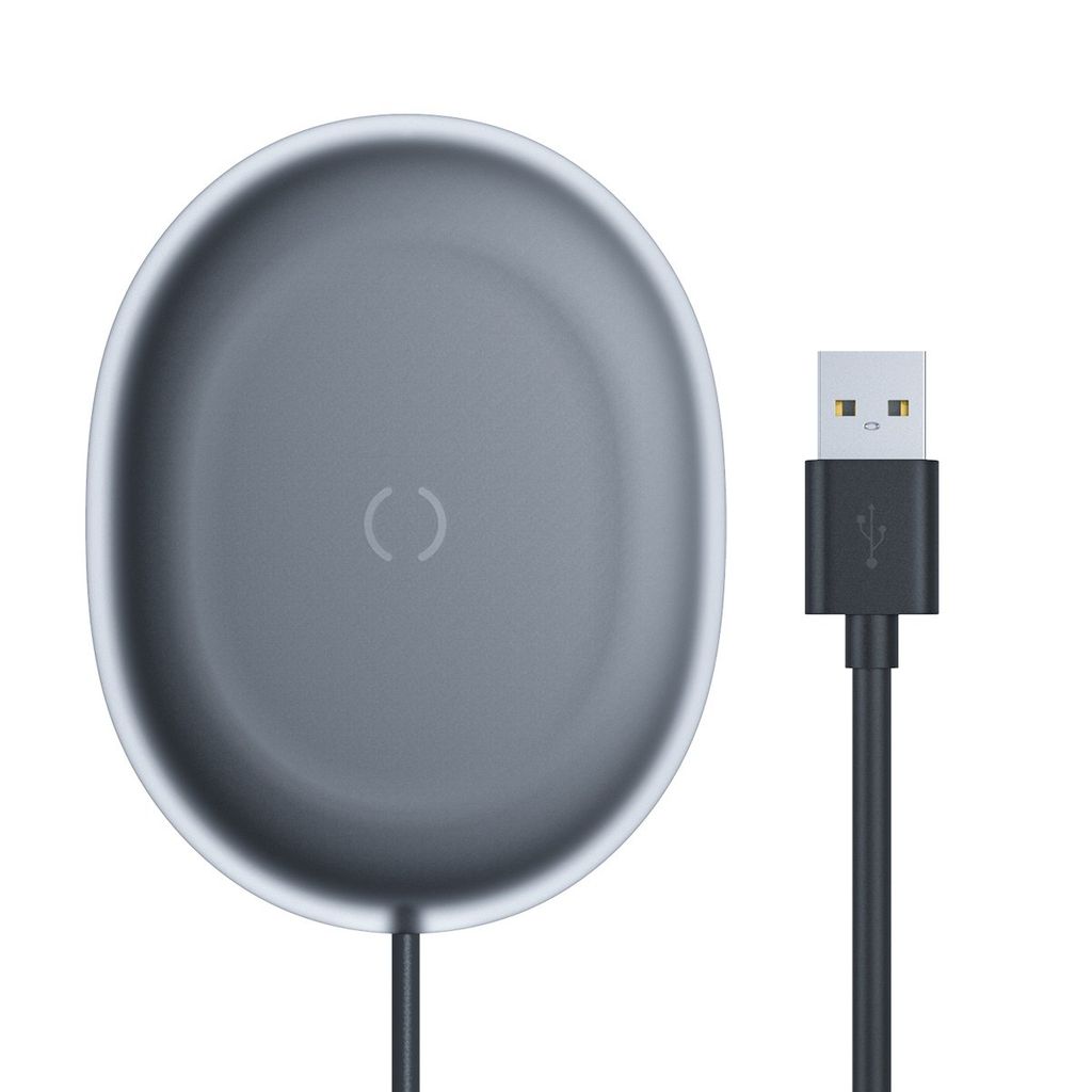Baseus Jelly Qi 15 W kabelloses Ladegert fr Kopfhrer + USB-Kabel - USB Typ C schwarz (WXGD-01)