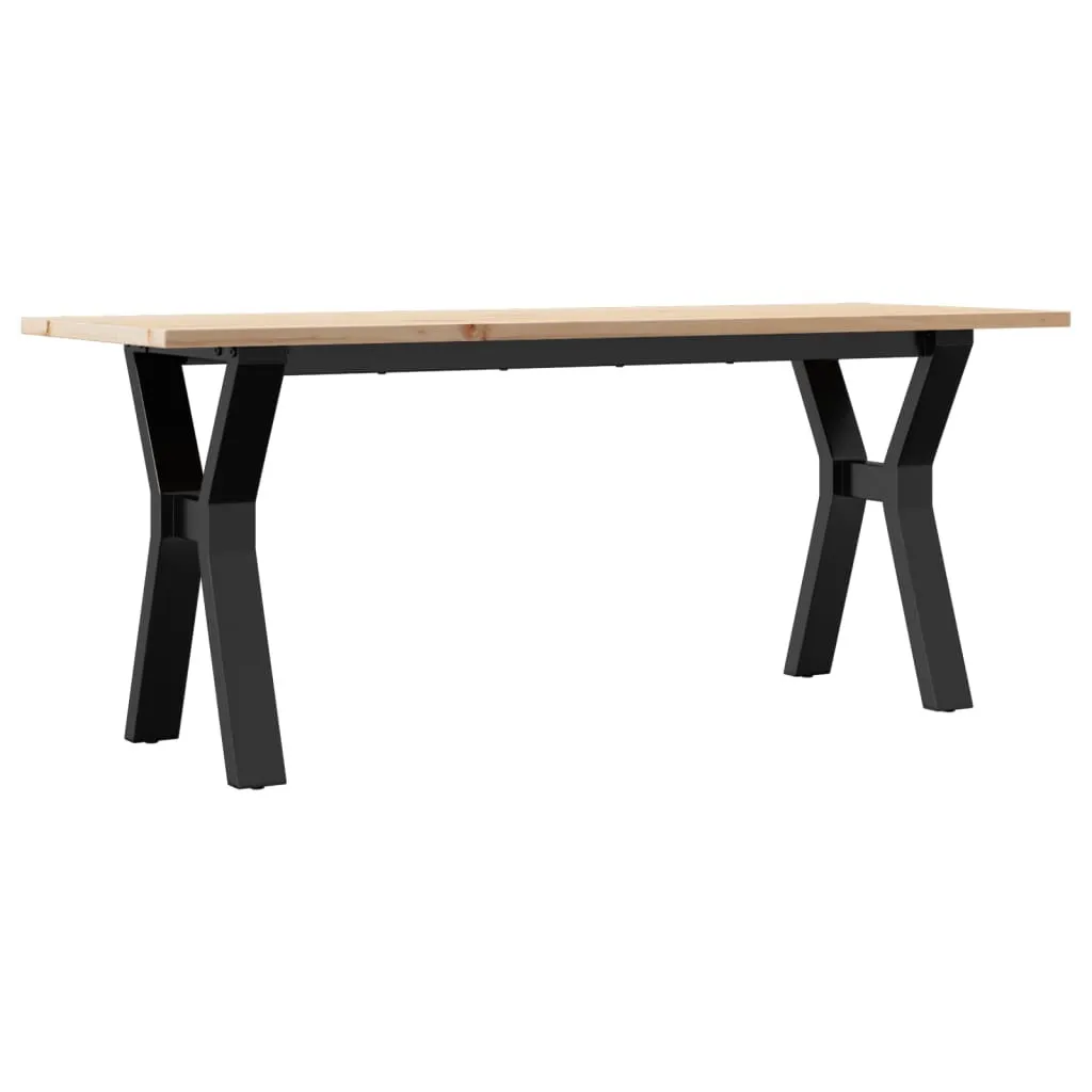 Tavolino da Soggiorno in Pino e Acciaio 110x40cm | SYFAX™ Qualità