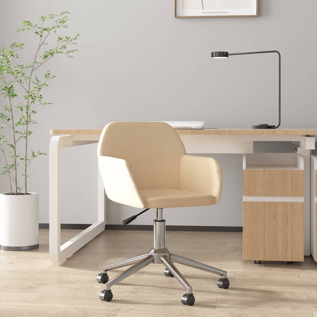 Stabli Möbel Bürostuhl Drehbar Creme Stoff - Bürostühle CJG3274619
