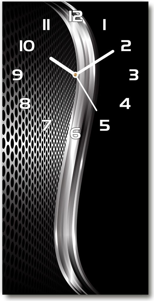 Wanduhr aus Glas – 30x60 cm - Glasbild - Glasuhr - Gehärtetes Glas -Metall Abstraktion