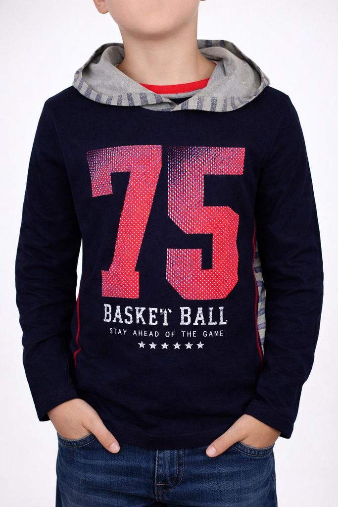 Blue Seven Shirt mit Kapuze (Gr. 098, Dunkelblau)