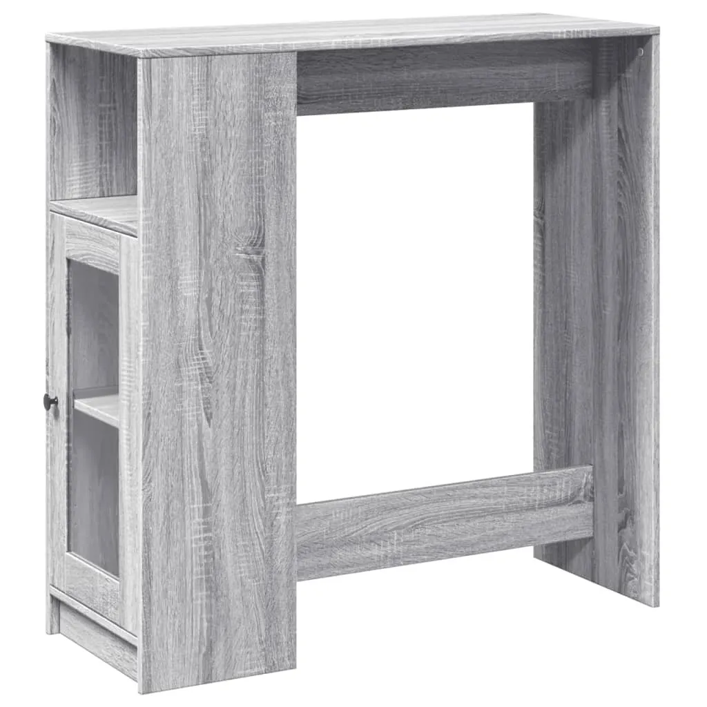 Tavolo Alto da Cucina SYFAX™ Grigio - 101x40cm Legno Multistrato