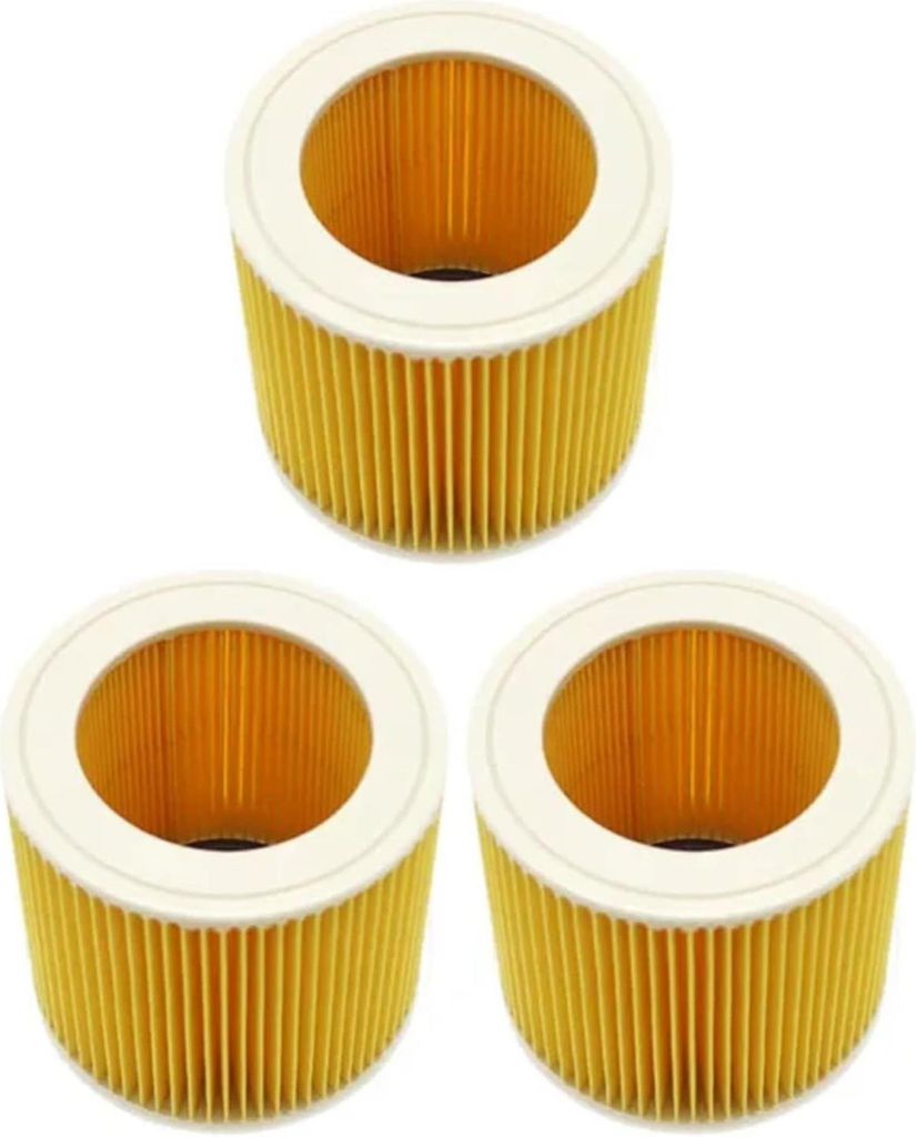 3 Stück HEPA Filter für Kärcher WD3/NT18/20/38/1, kompatibel mit WD2/MV2/3, Staubsauger Ersatzfilter für Nass und Trockensauger