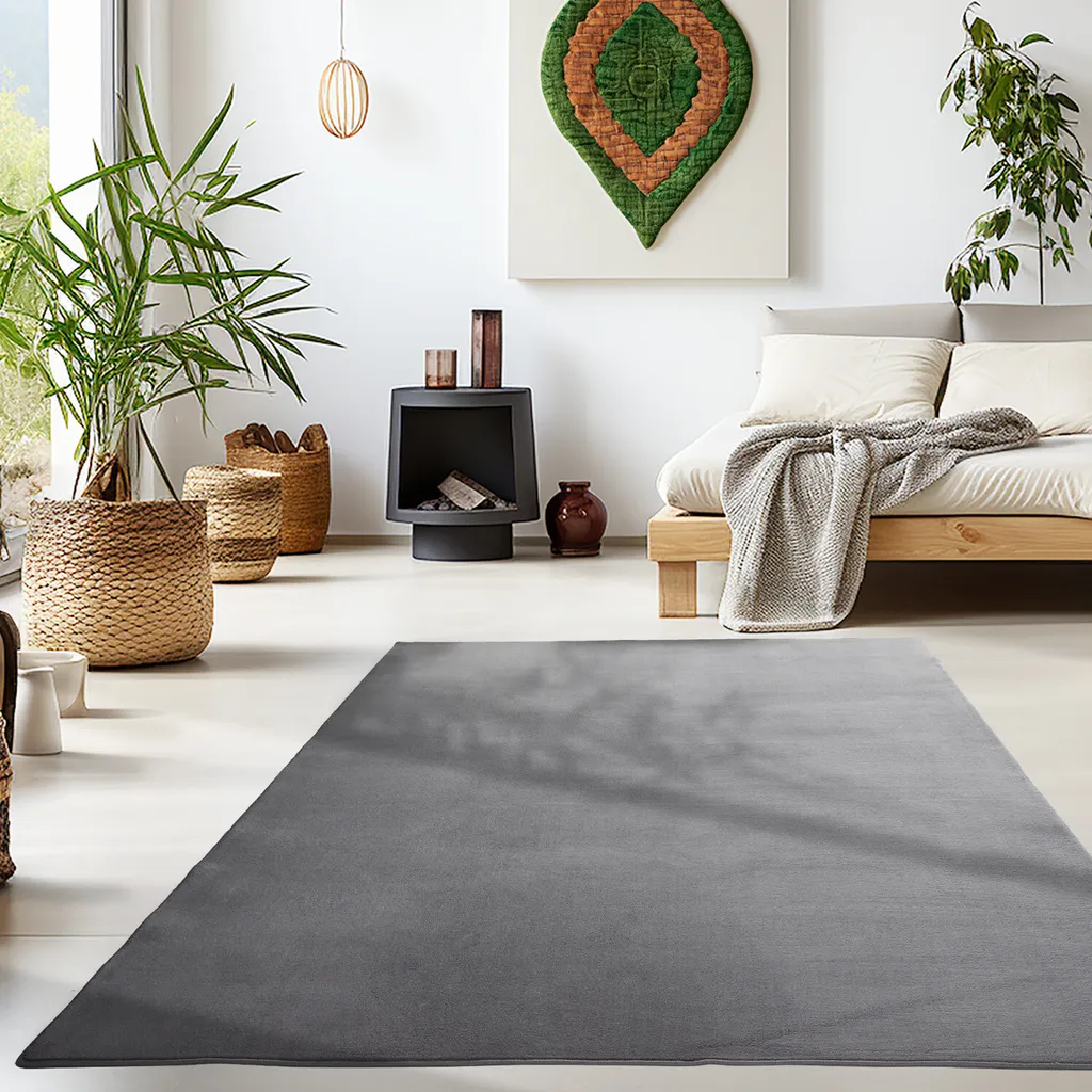Tapis Plush SKY Ayyildiz Gris 120x170 cm - Revêtement Antidérapant