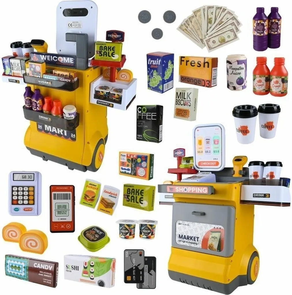 Gotel B45E Panier de Supermarché Interactif avec Sons et Caisse Enfant