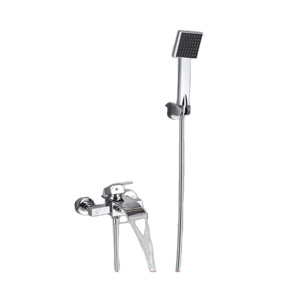 Badewannenarmatur, zeitgemäßes Design, Wasserfallauslauf-Funktion , Chrome A