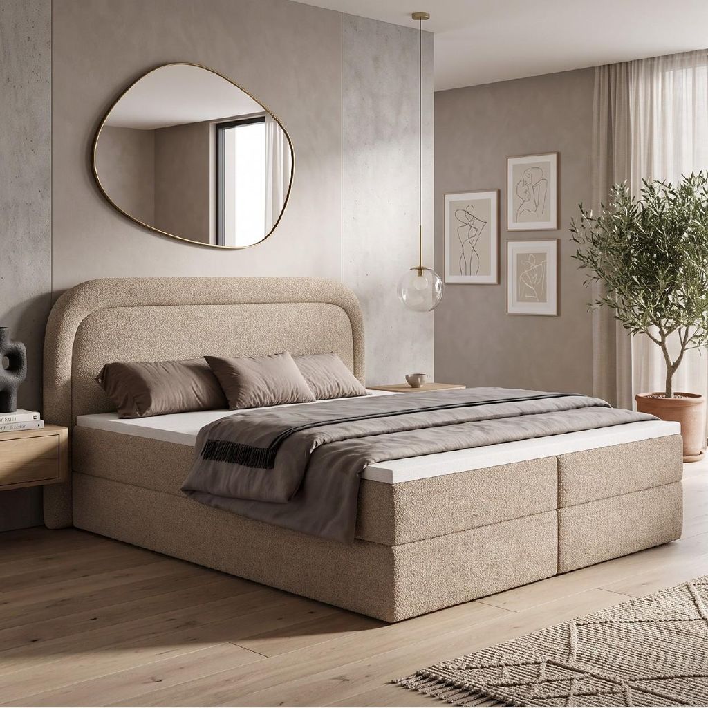 Boxspringbett BONITO 180x200 cm Komplett-Set mit Produktbild 