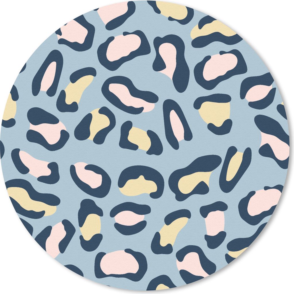 MuchoWow Mauspad Mousepad Pantherdruck - Pastell - Muster 30x30 cm - Mousepads - Maus Mat - Pad - Mausunterlage - Tischunterlage - Schreibtischma...