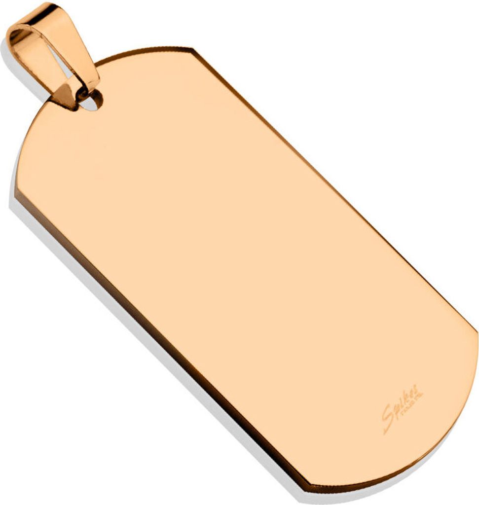 Rosegold - Anhänger Dog Tag aus Edelstahl Uni