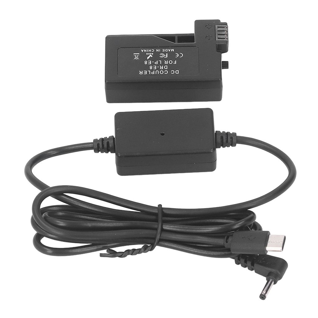 DR E8 DC Kuppler LP E8 Dummy Batterie Typ C Power Adapter Kit für Canon T2i, T3i, T4i, T5i, 600D, 700D, Kiss X4-X7i