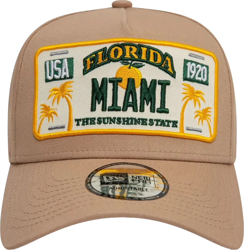Casquette Ajustable New Era E-Frame Snapback Florida Miami : Taille Unique - 6