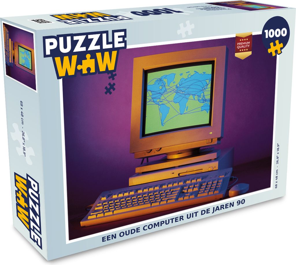 MuchoWow Puzzle 1000 Teile Ein alter Computer aus den 1990er Jahren - Erwachsene - Rätsel