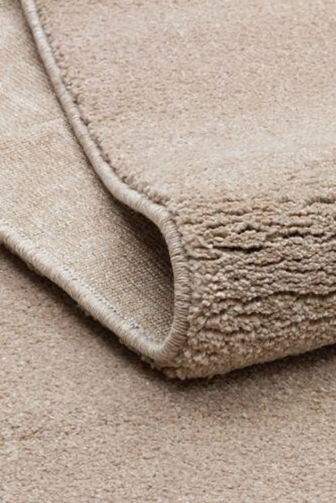 Tapis Shaggy Lotto beige uni 80x150 cm - Tapis à poils longs doux