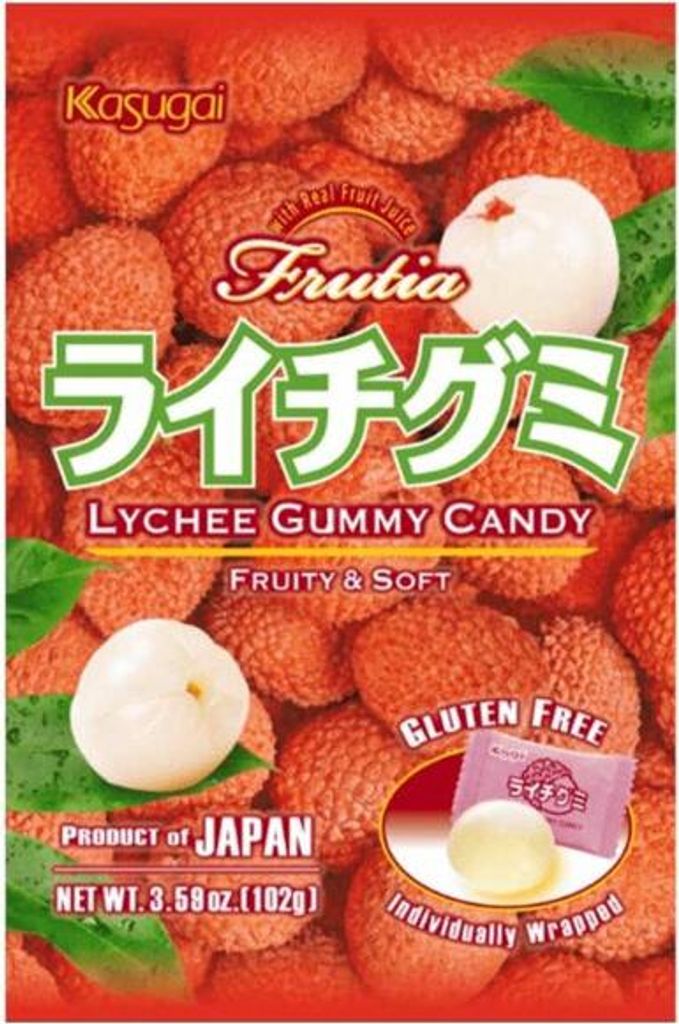 Kasugai Seika | Frutia Lychee Gummy - 102g - Gusto: Lychee Immagine del prodotto 