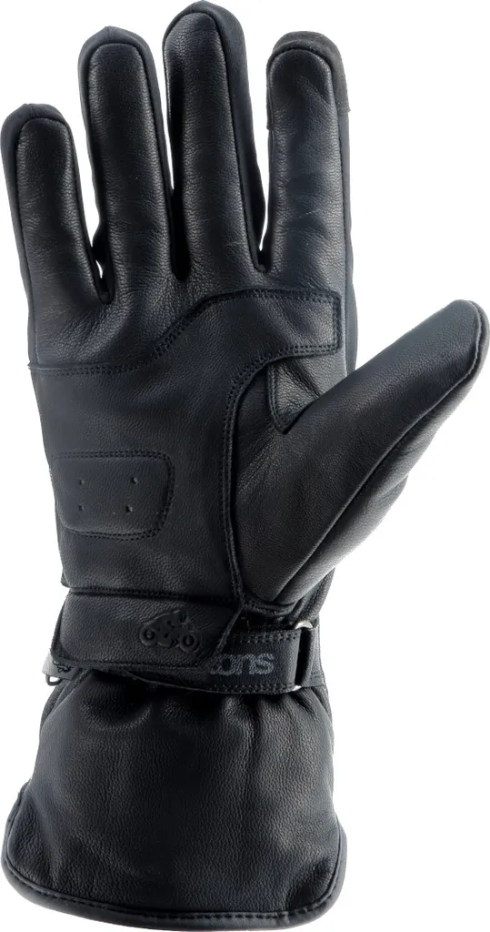 Gants chauffants Helstons Curtis cuir étanche et coqué noir gris 12