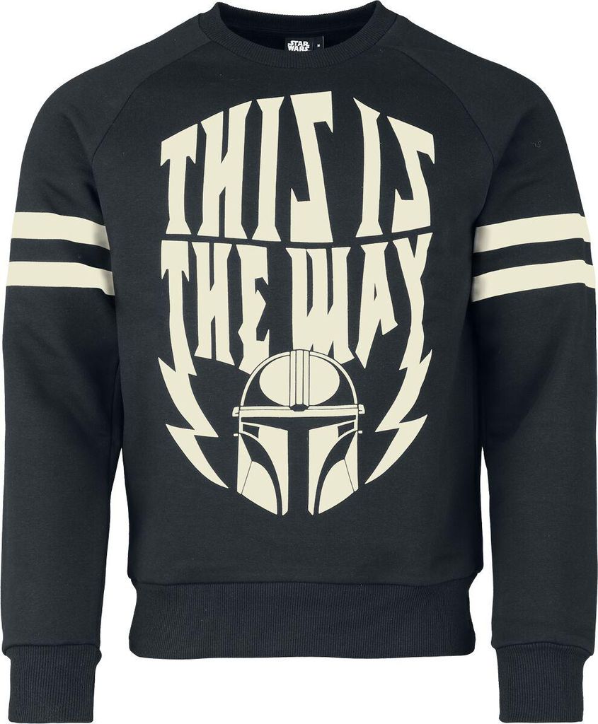 Star Wars Sweatshirt Herren The Mandalorian - This Is The Way schwarz M