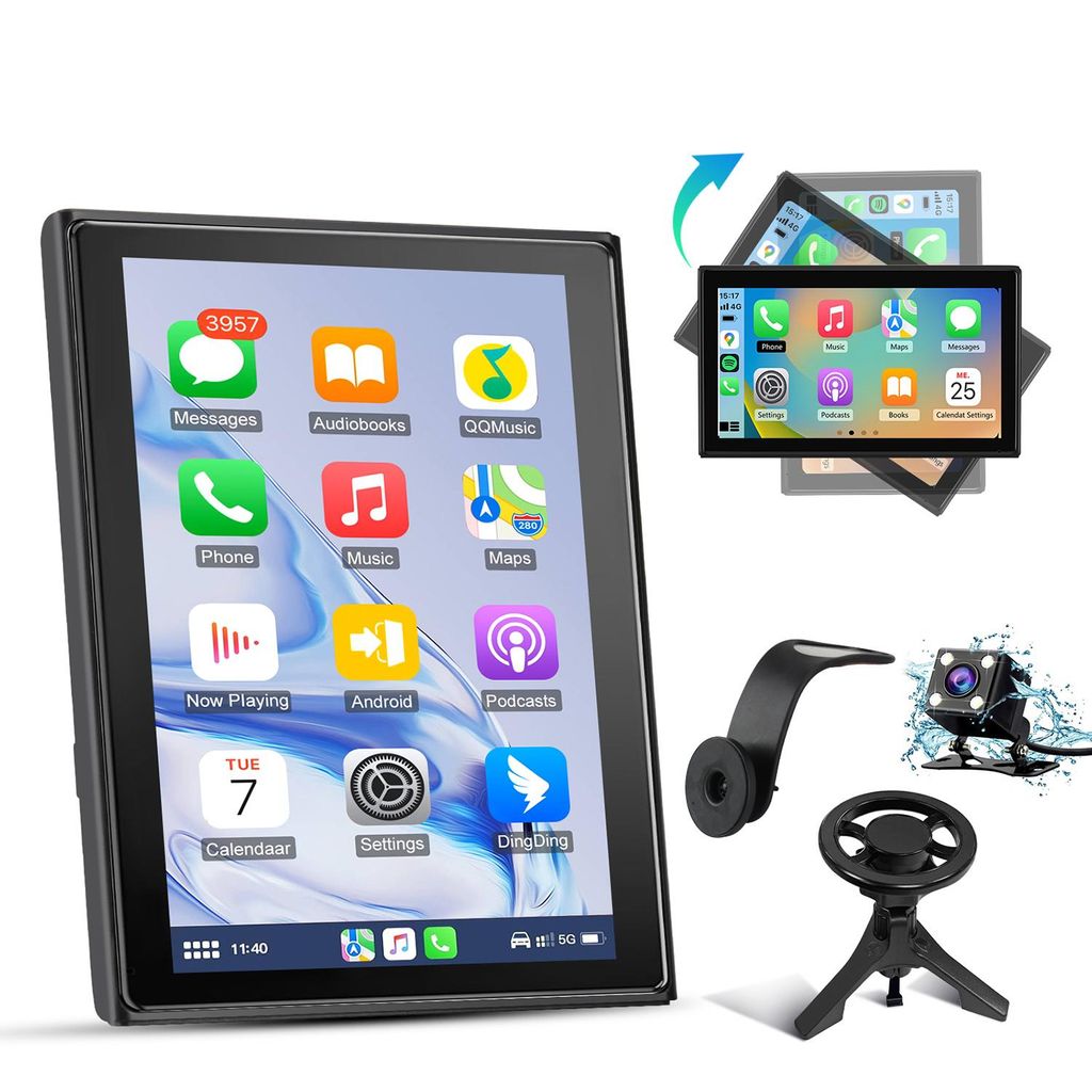 Radio FM universelle Plug & Play 9 pouces avec CarPlay et Image du produit 