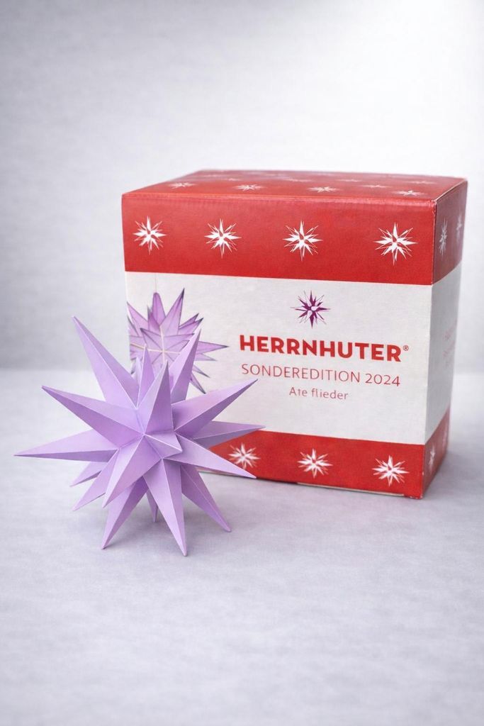 Herrnhuter Stern Sonderedition 2024 A1e Ø 13 cm Kunststoffstern inkl. LED - Flieder -kein Netzteil enthalten