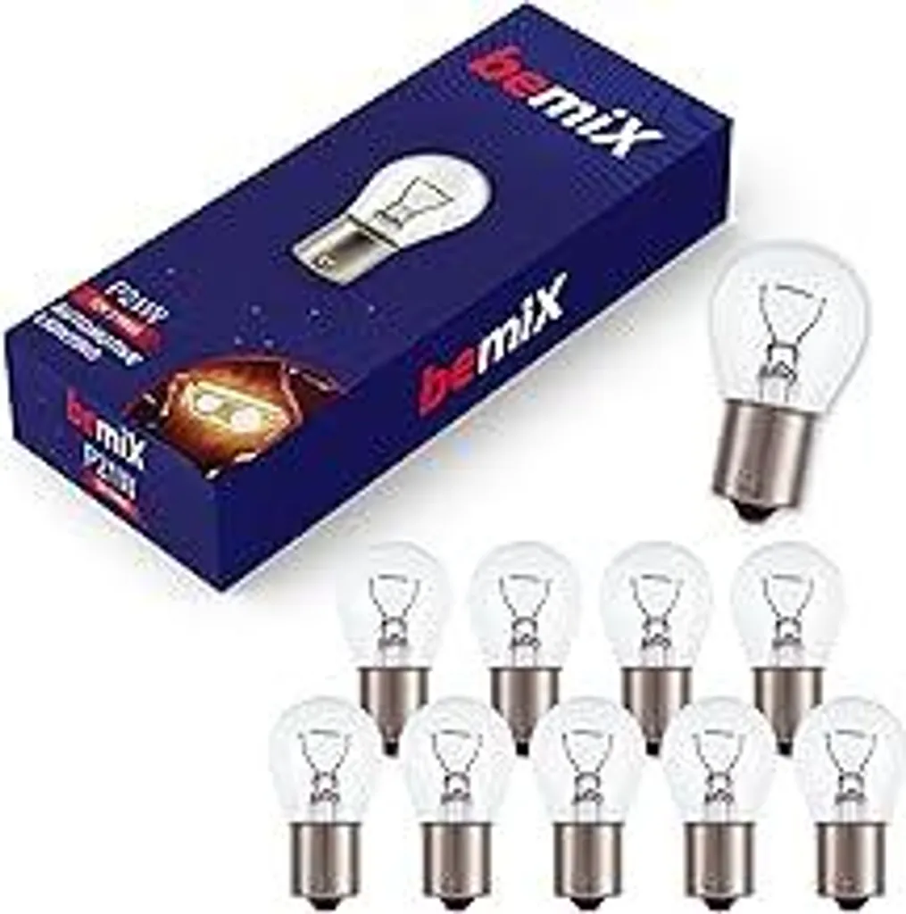 10x Lampadine P21W BA15s 12V 21W bemiX per Luci Auto e Stop
