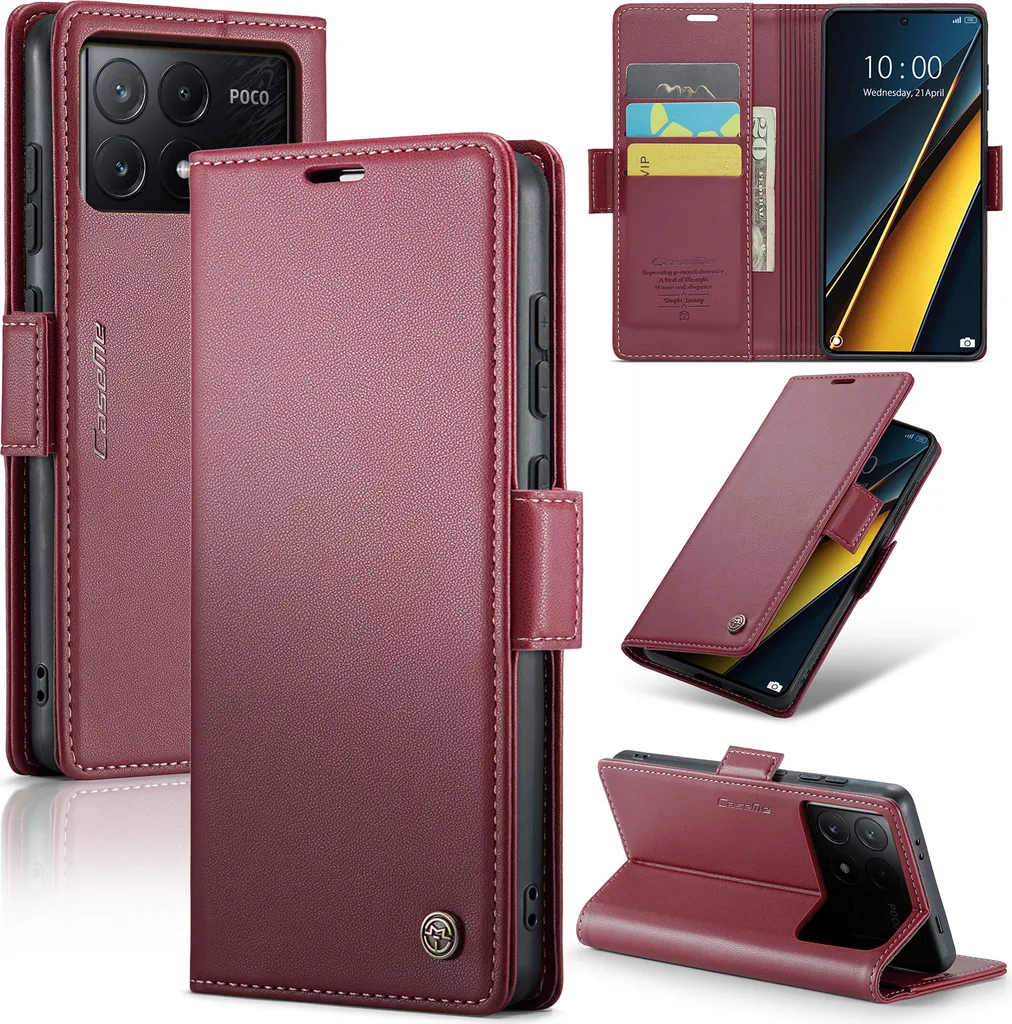 Cover Poco X6 Pro / Redmi K70E Pelle Rossa - Durata Estrema