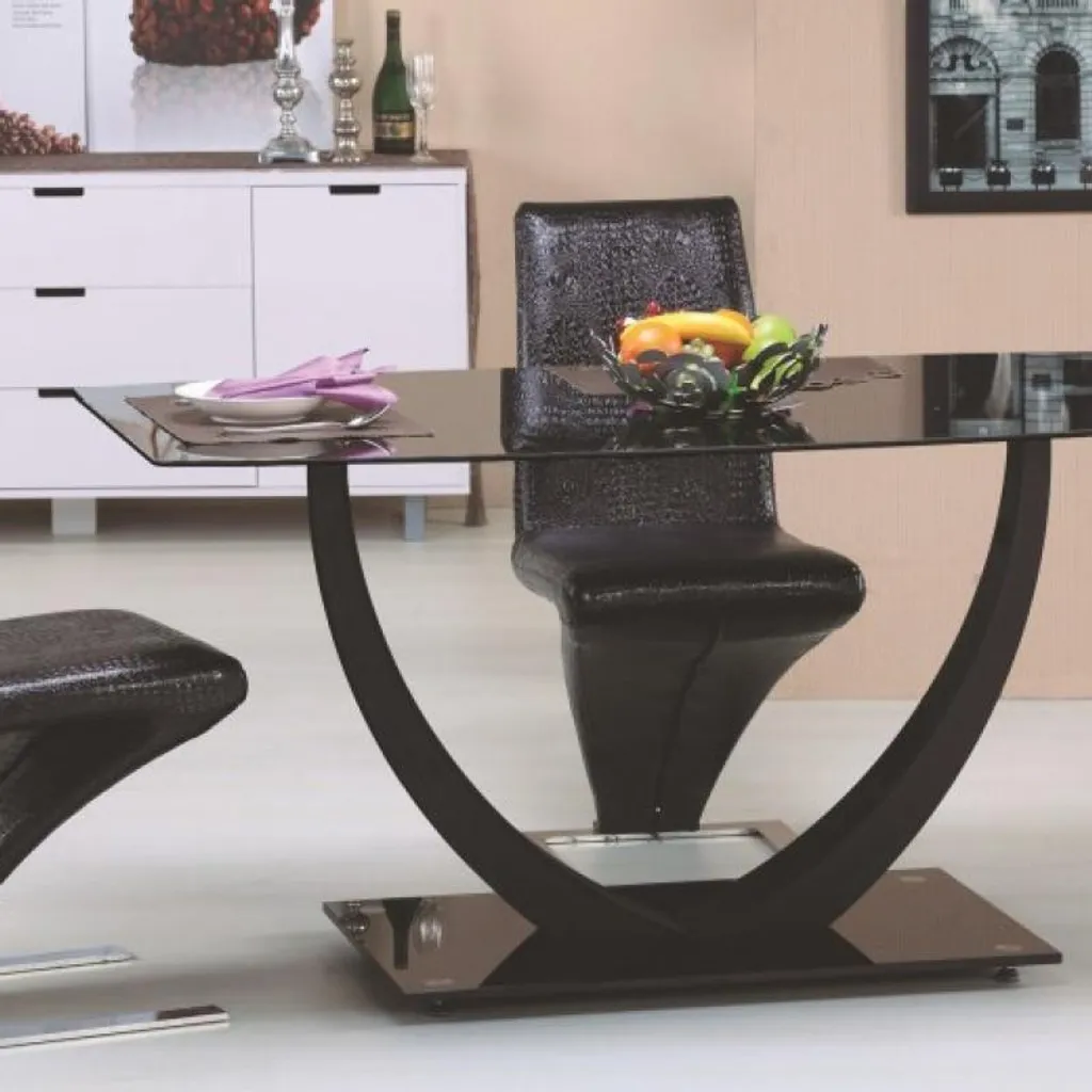 Table Anton plateau bois chêne 180 cm - Structure Métal Noir Design - 4
