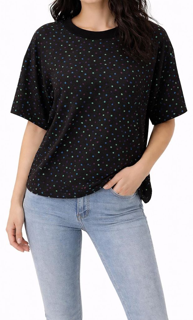 Diesel T-Link Top Damen Bluse Blusenshirt Seidentop Kurzarm