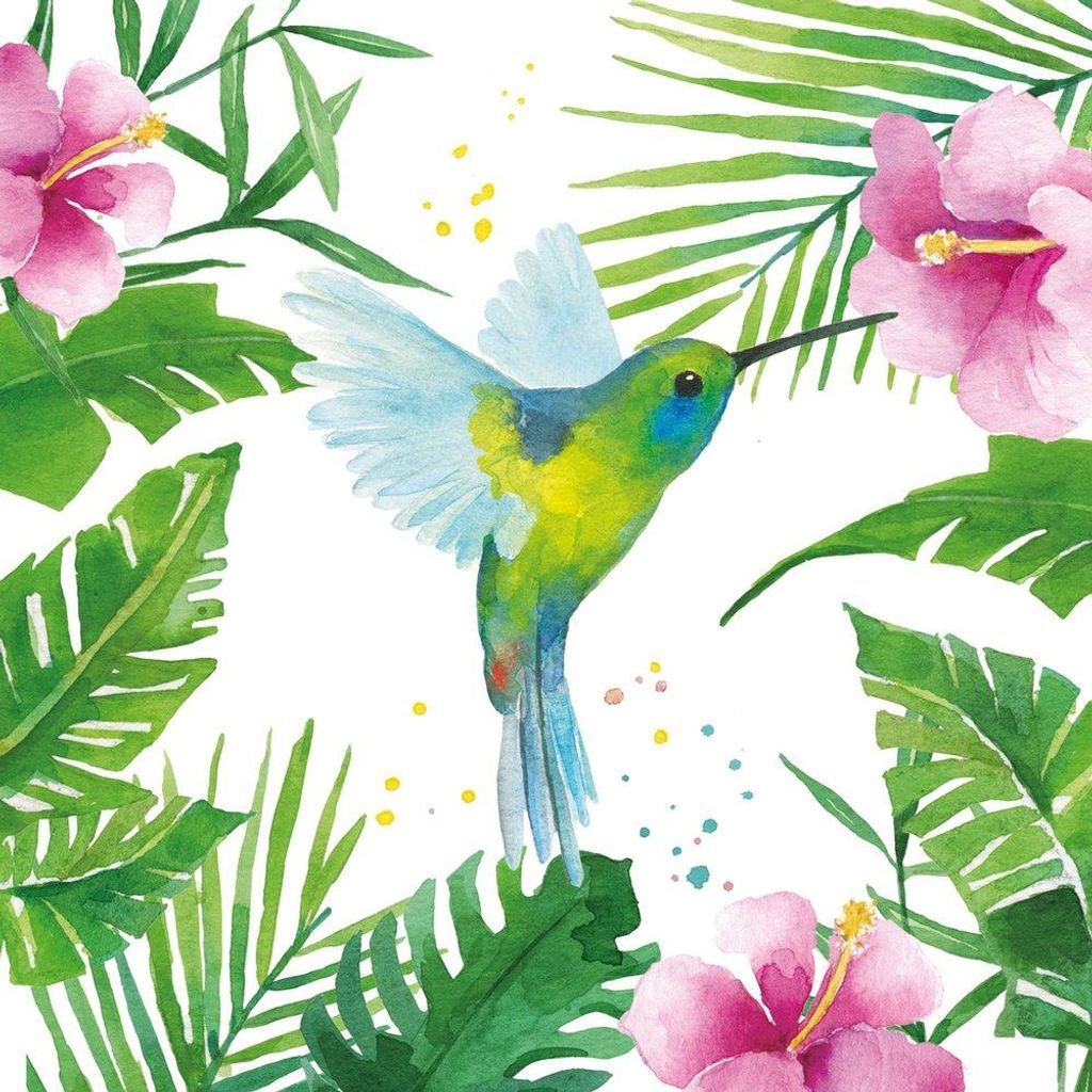 Servietten 33x33 cm - Tropical Hummingbird