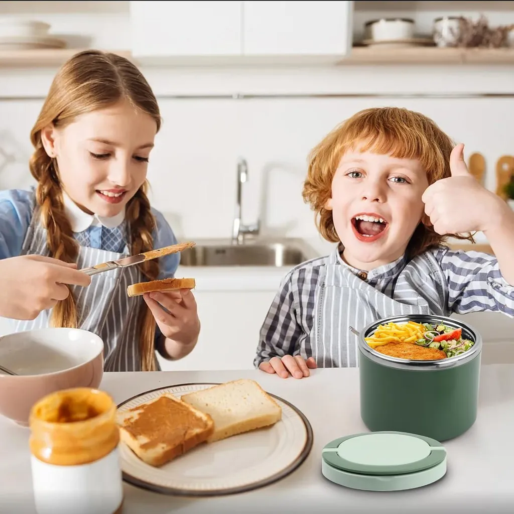 Lunch Box Termica 1000ml: Portapranzo Ufficio Elegante e Ermetico - 4