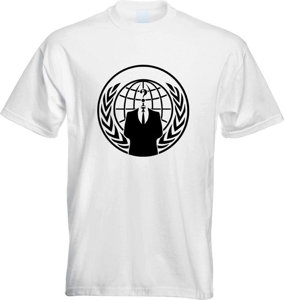 Kiwistar - T-Shirt - Weiss - Anonymous - Wappen - Anzug Motiv Bedruckt Funshirt Design Print - mit Motiv Bedruckt - Funshirt Design - Sport - Freiz...