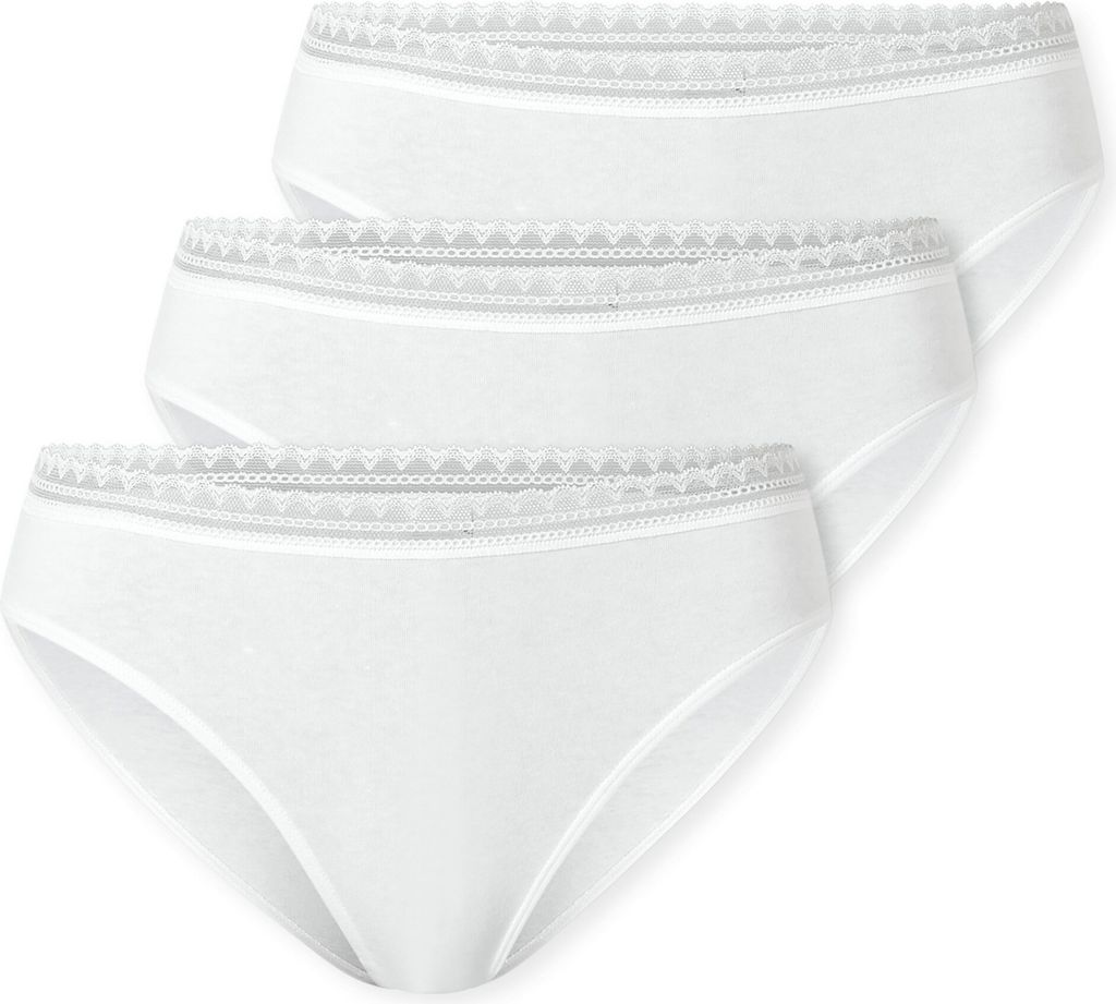 Schiesser Damen 3 er Pack Rio Slip Gr. 36 weiss