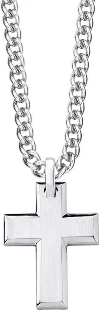Collier croix s.Oliver 2026009 : bijou hypoallergénique en acier durable