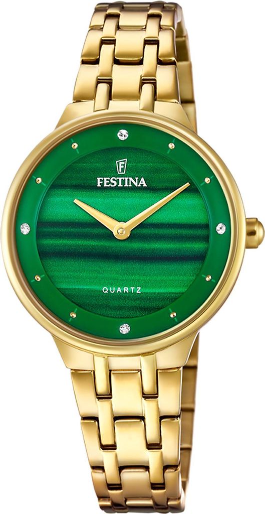 Festina Damenuhr Analog aus Edelstahl 316l Goldfarben Produktbild 